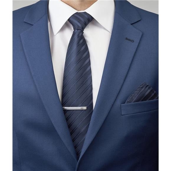 Men’s Gift Tie Set Silky Necktie Pocket Squares Tie Clips Cufflinks For Men - Picture 6 of 7